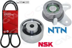 GVA 59T9123DO TRİGER KAYIŞ SETİ HYUNDAI ACCENT ADMIRE ERA 1.5L G4EB 01-> 1.4L 1.6L G4ED G4EE 01-10 / GETZ 1.4L 06-10 / MATRIX ELANTRA 1.6L 01-06 / KIA RIO 1.4L 1.6L 06-10 / CERATO 1.6L 04-07 1 KAYIŞ 2 RULMAN