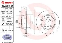 BREMBO 08536624 FREN DISKI ARKA BMW E36 E46