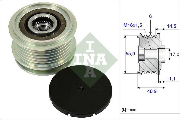 INA 535001210 ALTERNATÖR KASNAĞI T5-CADDY-POLO-GOLF-CRAFTER-A3-A4-LEON CFWA-CAGA-CFFA-CAYB-BJK-BJM-AXB-BJB