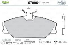 VALEO 670061 ÖN FREN BALATASI RENAULT LAGUNA 97>01 SAFRANE II 96>02 MEGANE I 97>01 SCENIC MEGANE Sc nic 97>02 1.4 1.6 1.8 1.9D 2.0 2.2D
