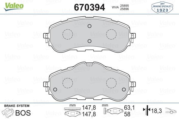 VALEO 670394 ÖN FREN BALATASI 283mm ASTRA L 21> COMBO E 18> BERLINGO 18> PARTNER 18> 308 II-III 13> RIFTER 18>