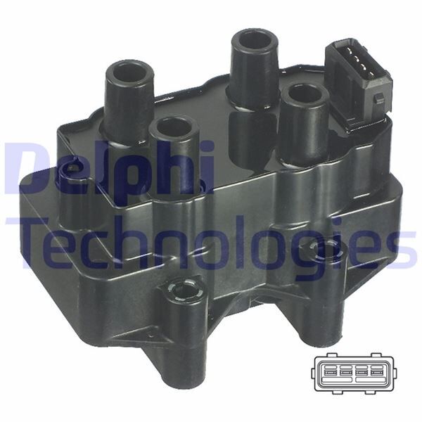 DELPHI GN10488-12B1 ATEŞLEME BOBİNİ BERLINGO-JUMPER-JUMPY-SAXO-XSANTIA-XSARA-DUCATO-P106-P205-P306-P405-P406-PARTNER 1.0-1.4-1.6-2.0
