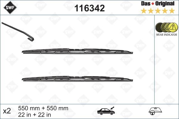 VALEO 116342 SİLECEK SÜPÜRGESİ ÖN AUDI A4 550 x 550 mm ESKİ TİP