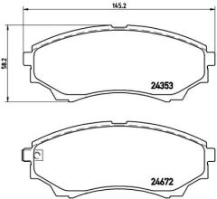BREMBO P24086 ON FREN BALATASI MAZDA 4 4 B 2500 RANGER 02>06 2.5TD / 3.0TD 06>12
