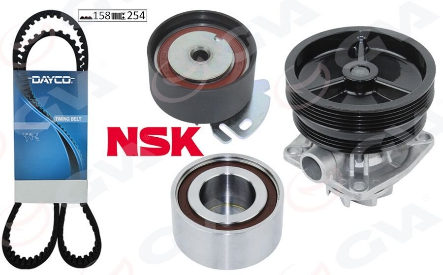GVA 59WPK2140D DEVİRDAİMLİ EKSANTRİK GERGİ KİTİ 158x254 BRAVA 95-01 -DOBLO 01- -PALIO-ALBEA 96- -MAREA 97-02 1.6