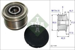 INA 535015410 ALTERNATÖR KASNAĞI RENAULT CLIO IV 12> CAPTUR I 13> CLIO V 19> FLUENCE 09>12 KANGOO II 08> MEGANE II-III-IV TALISMAN 15>KADJAR 15>DACIA DUSTER 10>DOKKER 12>NISSAN JUKE 10> 1.5dCi 6 KANAL