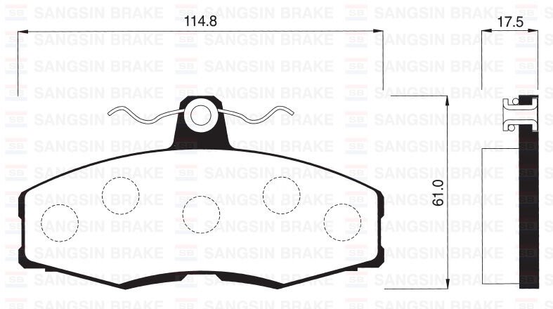 SANGSIN SP1028 ÖN FREN BALATA SKODA FAVORIT 1.3L 88-97 / FORD SIERRA 1.3L 1.6L 2.0L 86-93