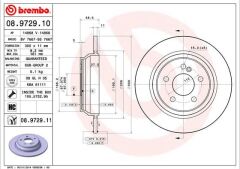 BREMBO 08972911 FREN DISKI ARKA MERCEDES S-CLASS W220 98>05