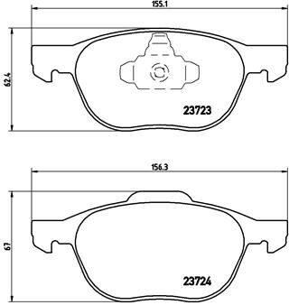BREMBO P24061X ÖN BALATA FOCUS 04>18 CMAX 07>19 KUGA I -II 08>14 VOLVO V40 19> C30 06>12 S70 08>13S40 04>12 V50 04>12 MAZDA 3 03>09 5 05>09