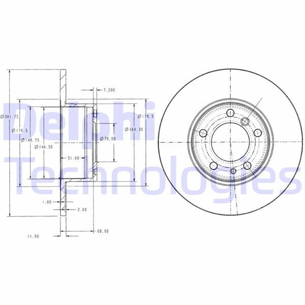 DELPHI BG2430 FREN DISKI ON BMW E34