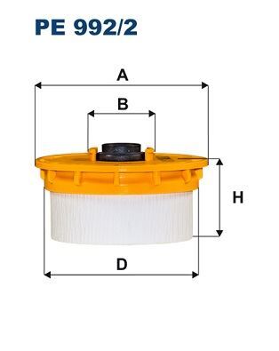 FILTRON PE992.2 YAKIT FİLTRESİ TOYOTA LANDCRUISER 4.5L 1VD-FTV VDJ200 dizel D4-D 08->