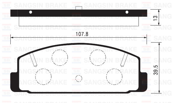 SANGSIN SP2028 ARKA FREN BALATA MAZDA 323 LANTIS 1.8L BP DOHC BJ 99-01 / 626 FS GF 98-01 / MAZDA 6 2.0L LF-DE GG GH 02->