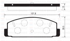 SANGSIN SP2028 ARKA FREN BALATA MAZDA 323 LANTIS 1.8L BP DOHC BJ 99-01 / 626 FS GF 98-01 / MAZDA 6 2.0L LF-DE GG GH 02->