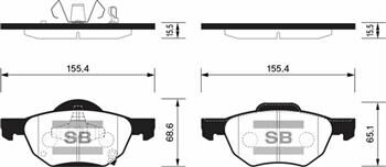 SANGSIN SP1573 ÖN FREN BALATA HONDA ACCORD 2.0L 2.4L K20 K24 2.2L CDTi CL kasa 03->