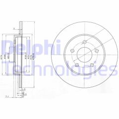 ARKA FREN AYNASI MONDEO III 1.8-2.0-2.2 11.00/08.07 JAGUAR XTYPE 06.01> 280X12X5DL ÇİFTLİ PAKET