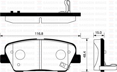 SANGSIN SP1247 ARKA BALATA DİSK HYUNDAI SANTAFE-GENESIS 06> /KIA SORENTO 09>