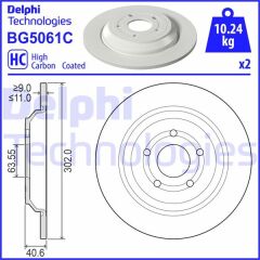 DELPHI BG5061C ARKA FREN DISK AYNA FOCUS IV 17> KUGA III 19> TAKIM