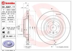 BREMBO 09A96111 FREN DISKI ARKA 4-matic MERCEDES W166 X166 C292