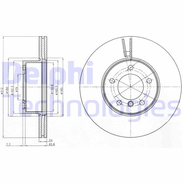DELPHI BG4172C FREN DISKI ON BMW F20 F21 F22 F23 E90 E91 E92 E93 F30 F31 F34 F35 F32 F33 F36 E84