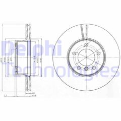 DELPHI BG4172C FREN DISKI ON BMW F20 F21 F22 F23 E90 E91 E92 E93 F30 F31 F34 F35 F32 F33 F36 E84