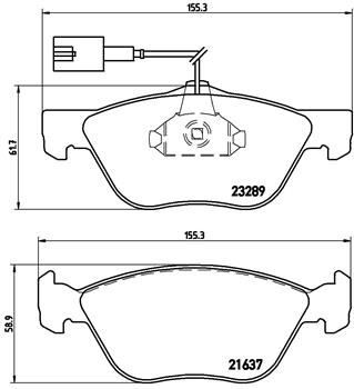 BREMBO P23077X FREN BALATASI ALFA ROMEO 145 930 07/94-01/01-ALFA ROMEO 146 930 12/94-10/01-ALFA ROMEO 147 937