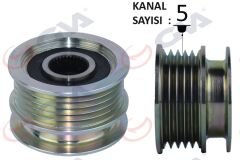 GVA 2811003 ALTERNATÖR KASNAĞI RULMANLI MEGANE-CLIO II-KANGOO-TWNG-SYMBOL II 01- 5 KANALLI K9K-K4M