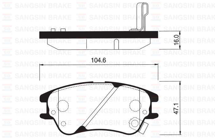 SANGSIN SP1149 ÖN FREN BALATA HYUNDAI ATOS 1.1L G4HG 06->
