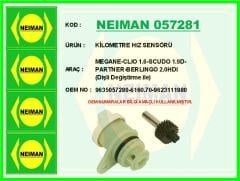 NEIMAN 057281 KİLOMETRE HIZ SENSÖRÜ MEGANE-CLIO 1.6-SCUDO 1.9D-PARTNER-BERLINGO 2.0HDI Dişli Değiştirme ile