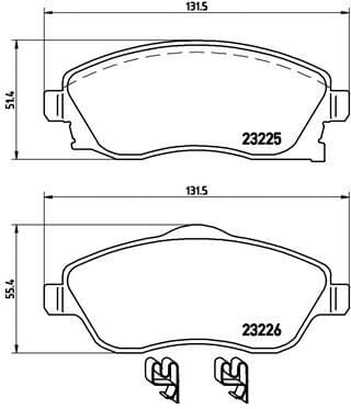 BREMBO P59036 ÖN BALATA COMBO C-CORSA C 1.3-1.7 CDTI 01 > MERIVA 03 > TIGRA 04 >
