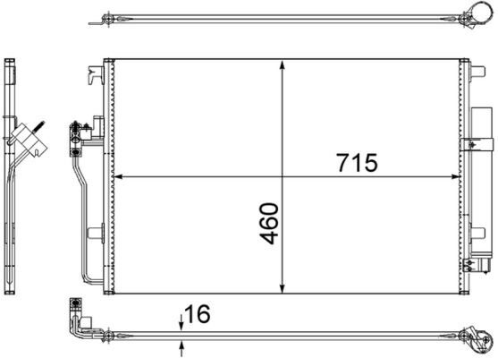 MAHLE AC553001S KLIMA RADYATORU MERCEDES SPRINTER B906 B907 B910 . VW CRAFTER 30-35-50