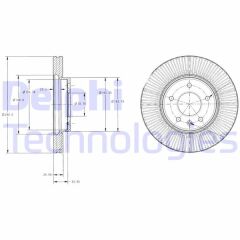 DELPHI BG4092C ÖN FREN AYNASI ANTARA 2.4-3.2 V6-2.0CDTI 06> CAPTIVA 2.4-3.2-2.0D 06> 296x29x5DLxHAVALI