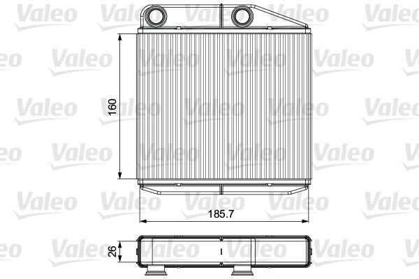 VALEO 811502 KALORİFER RADYATÖRÜ CORSA D 06> CORSA E 14> ADAM 14> MITO-DOBLO III-LINEA-FIORINO-PRATICO- GRANDE PUNTO 1.2-1.3-1.4 BORUSUZ TİP