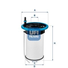 UFI 2605200 YAKIT FİLTRESİ DOBLO-EGEA-COMBO D 1.3-1.6-2.0 MJTD 16V-500 1.3 16V MJTD 2012 >
