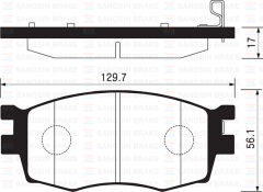 SANGSIN SP1186 ÖN FREN BALATA HYUNDAI ACCENT ERA 1.4L 1.6L benzinli 06-10 1.5L CRDi dizel 06-> / İ20 1.4L D4FC CRDi dizel 08-> / KIA RIO 1.4L 1.6L benzinli 05-> 1.5L CRDİ 06->