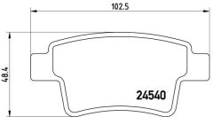 BREMBO P61085 ARKA BALATA C4 PICASSO GRAND PICASSO 1.6 HDI 110HP FAB-1.8 16V-2.0 16V-2.0 HDI 06>