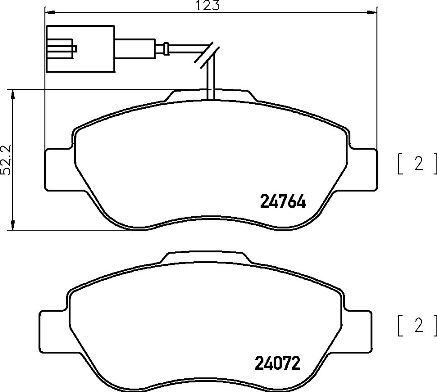 BREMBO P24150 FREN BALATASI ÖN FIAT 500 07> FORD KA 09>