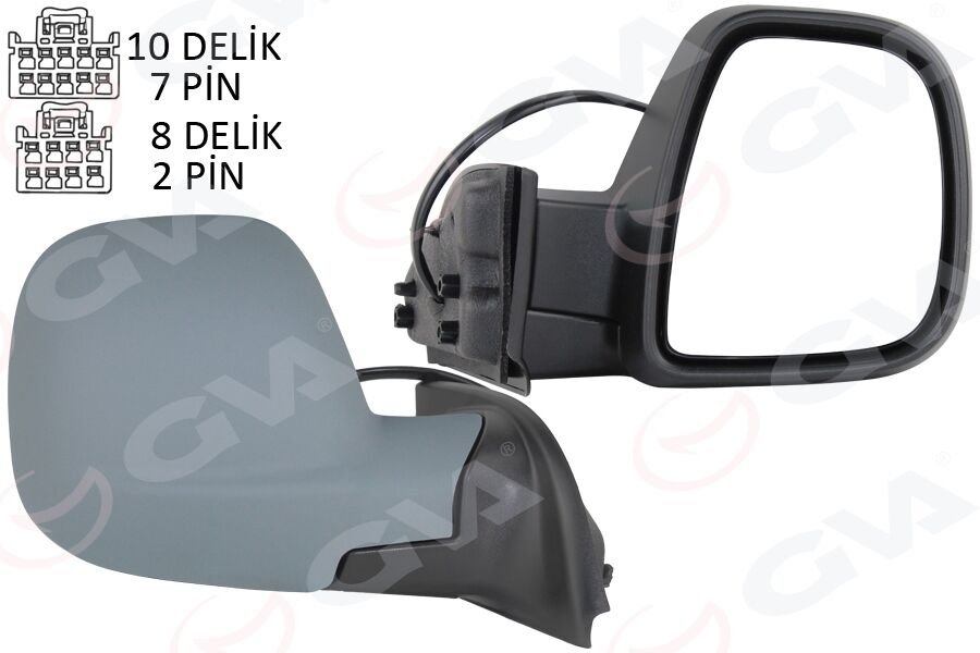 GVA 1029108 DIŞ DİKİZ AYNASI FIAT YENİ DOBLO COMBİ- CARG0 ELEKTRİKLİ ASTARLI REZİSTANSLI OTOMATİK AÇMA KAPAMA SAĞ 23-