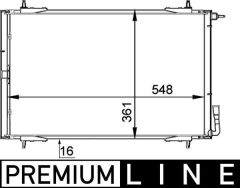 MAHLE AC220000P KLİMA RADYATÖRÜ KONDANSER PEUGEOT P206 98>09 1.1-1.4-1.6-2.0-1.4HDI-1.6HDI