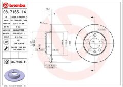 BREMBO 08716514 FREN DISKI ARKA VW GOLF 98-06 POLO 02- AUDI A1 19- SEAT IBIZA 02- -232 90 5 100