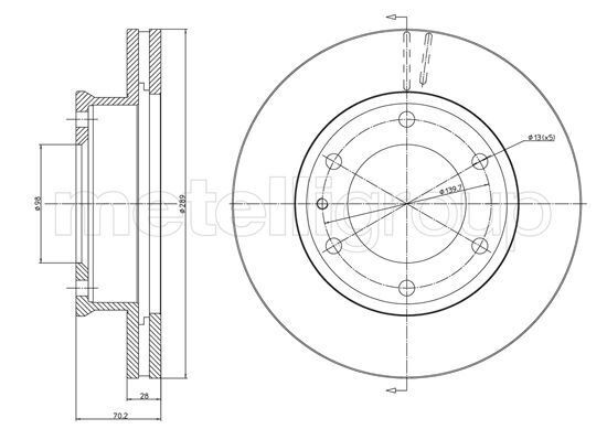CIFAM 8001214 ON FREN DISK AYNASI MAZDA B2500 2.5 D BT50 4 4 05-11 FORD RANGER 05>11 289 6