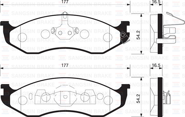 SANGSIN SP1112 ÖN FREN BALATA JEEP GRAND CHEROKEE I 4.0L 5.2L 91-99 . WRANGLER 96-07