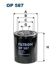 FILTRON OP587 YAĞ FİLTRESİ H100 93-00 H1 97-00 STAREX 97 > 2.5D-2.5TD