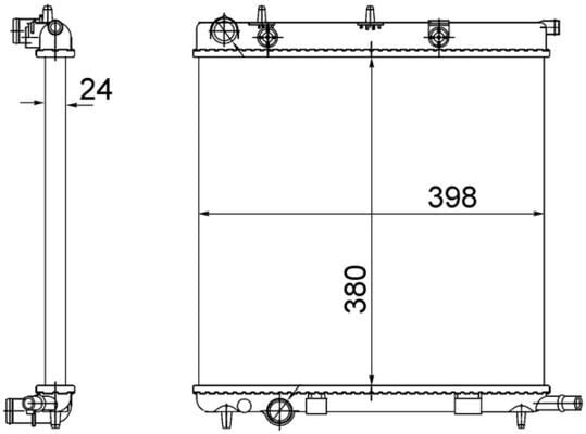 MAHLE CR556002S RADYATÖR BRAZİNG C3 04/02>207 02/06>1007 04/05> KLİMASIZ MEK