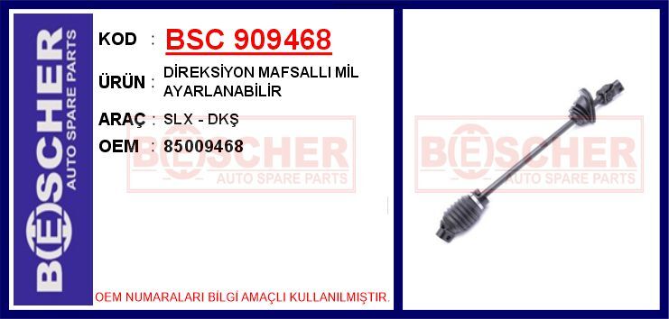 BSC 909468 DİREKSİYON MAFSALLI MİL AYARLANABİLİR SLX - DKŞ