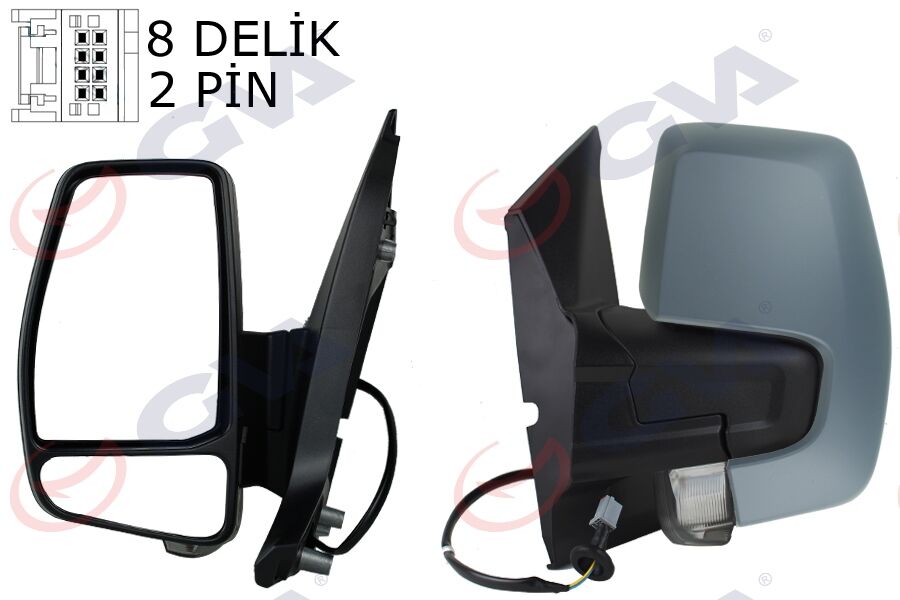 GVA 1032213 DIŞ DİKİZ AYNASI SOL TRANSİT CUSTOM V362 12> 17 MEKANİK ASTARLI SİNYALLİ