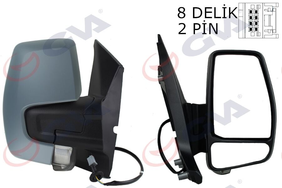 GVA 1032212 DIŞ DİKİZ AYNASI SAĞ TRANSİT CUSTOM V362 12> 17 MEKANİK ASTARLI SİNYALLİ