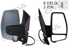GVA 1032212 DIŞ DİKİZ AYNASI SAĞ TRANSİT CUSTOM V362 12> 17 MEKANİK ASTARLI SİNYALLİ