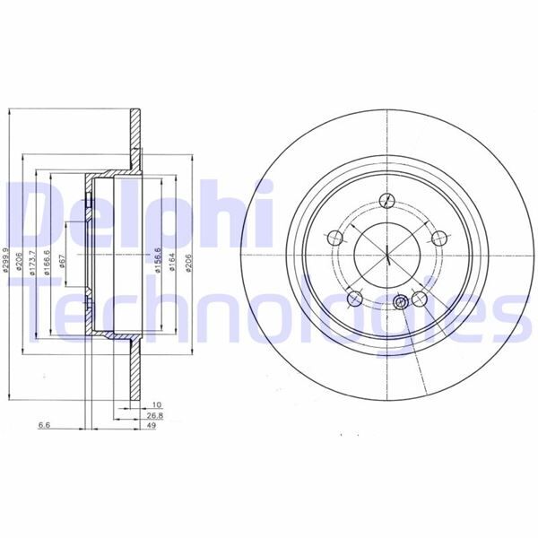 DELPHI BG4153C FREN DISKI ARKA MERCEDES W204 S204 C204 C207 A207