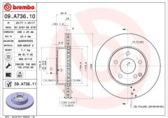 BREMBO 09A73610 FREN DISKI ON MERCEDES C-CLASS W204 S204 C204