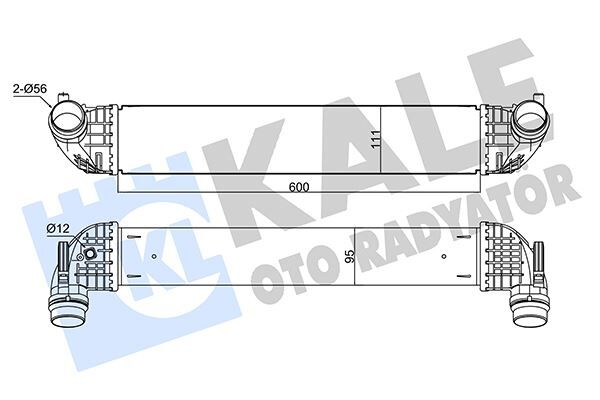 KALE 356085 INTERCOOLER OPEL ASTRA K INTERCOOLER AL/BRZ 600X111X95